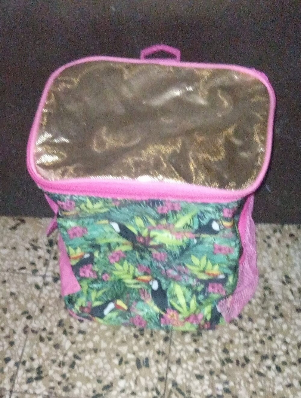 Tropical Toucan Print Pink Top-Trim Women’s Tote Bag